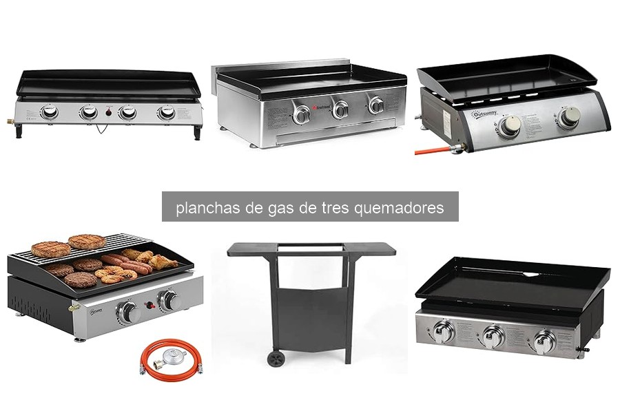 Cómo instalar y usar una plancha de gas de tres quemadores