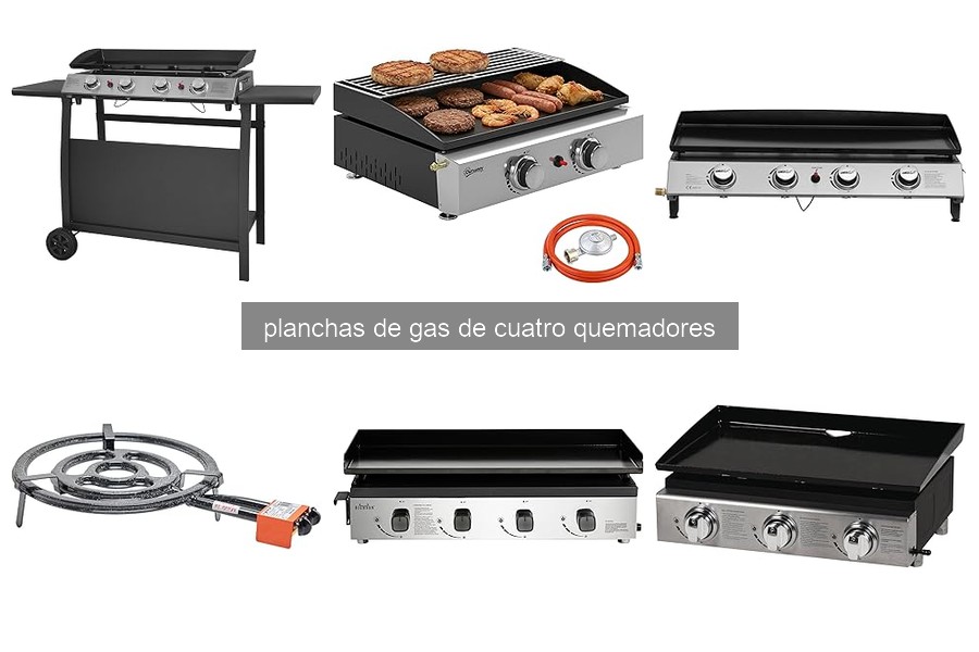 Mejores planchas de gas de 4 quemadores para asar carne