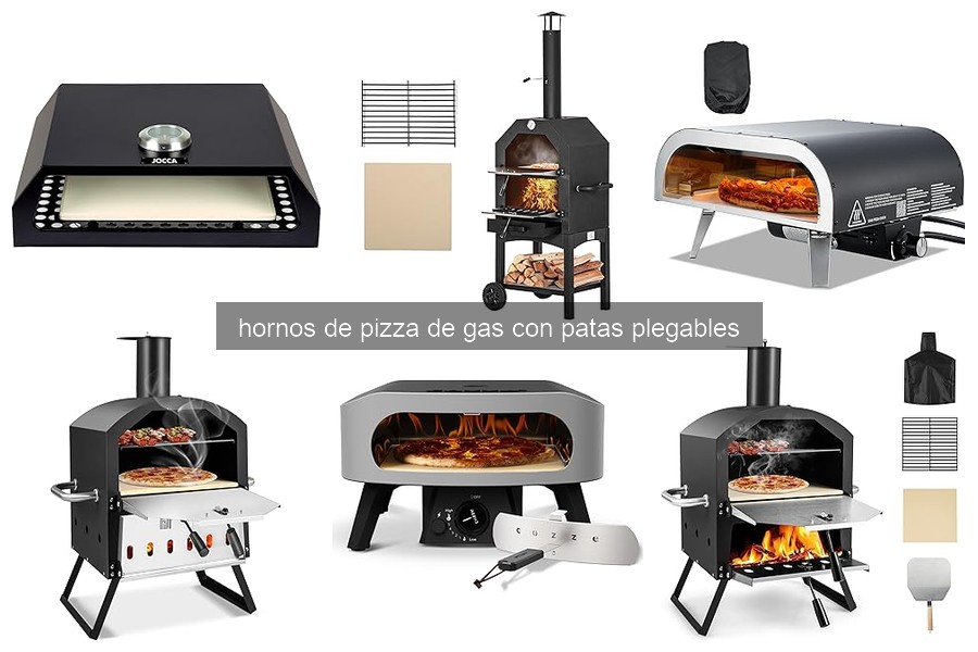 ¿Qué es un horno de pizza de gas con patas plegables?