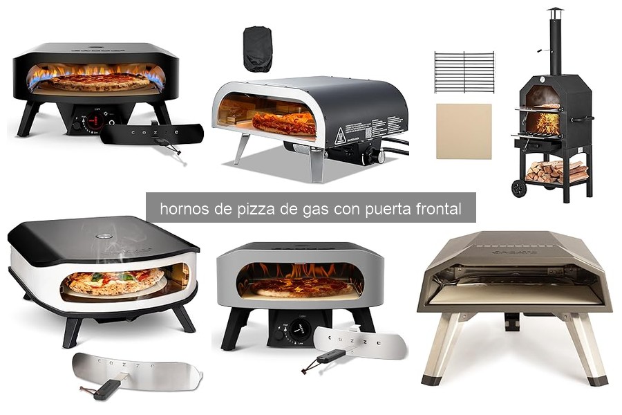 ¿Qué es un horno de pizza de gas con puerta frontal?