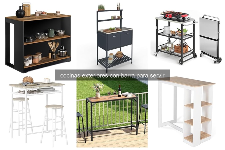 ¿Qué es una cocina exterior con barra para servir?