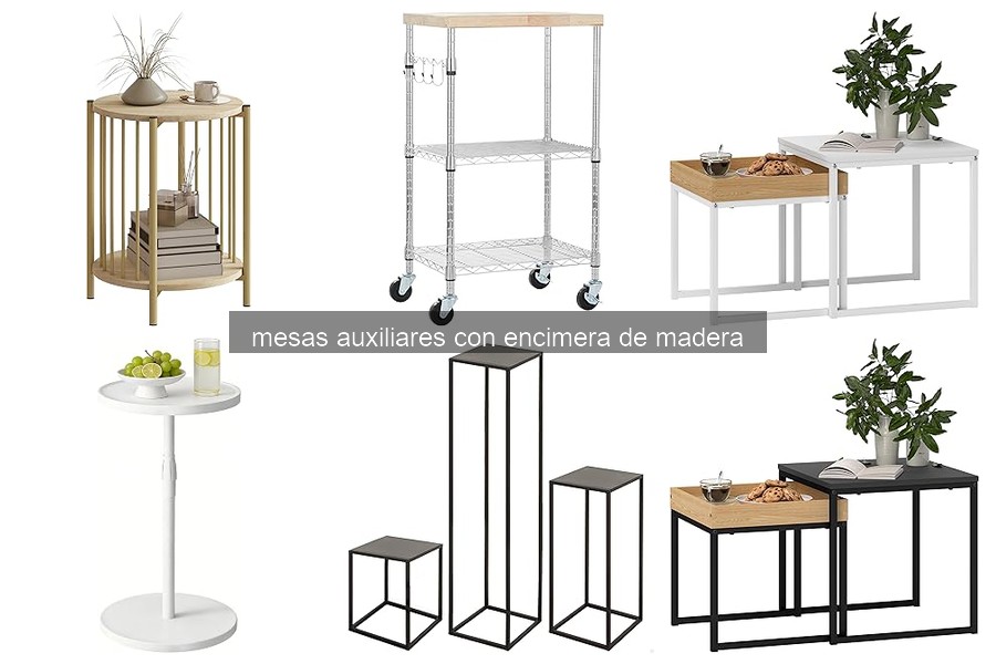 ¿Qué es una mesa auxiliar con encimera de madera?